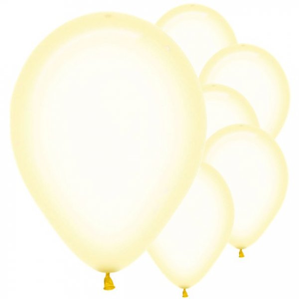 Ballonger - Crystal - Ljusgula - 50-pack