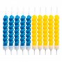T�rtljus - Bl�/Gul - 10-pack