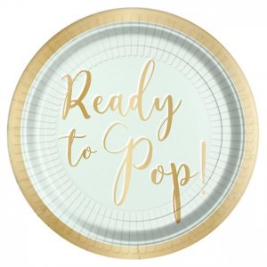 Papptallrikar - Ready to pop - Mint/Guld - 8-pack Papptallrikar - Ready to pop - Mint/Guld - 8-pack