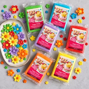 Sockerpasta - 6 f�rger Rainbow - 6 x 250g
