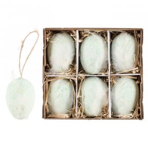 H�ngande p�sk�gg - 6-pack - Fj�drar - Mint