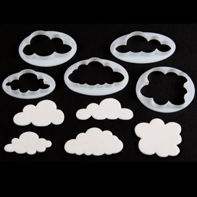 Utstickare - Fluffy Clouds - 5-pack