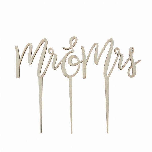 Cake Topper - Boho - Mr & Mrs