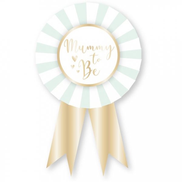 Badge - Mummy to be - Mint/Guld