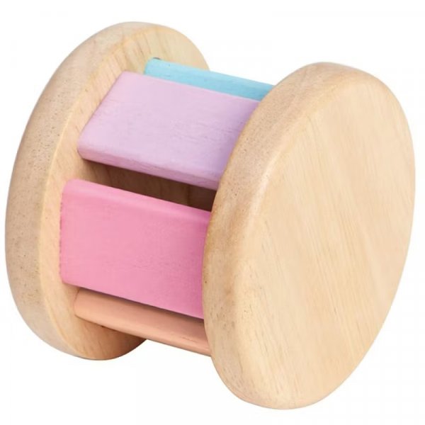 Rullskallra med pingla - PlanToys - Pastell