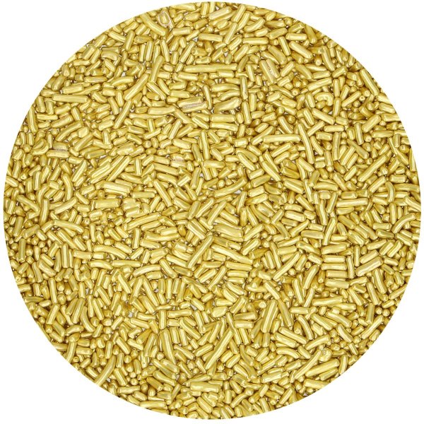 Str�sselstavar Metallic Guld 80 g - FunCakes