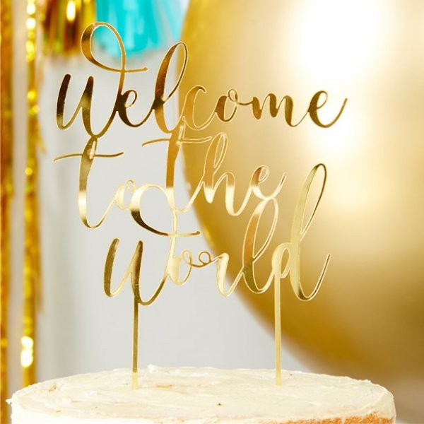 Cake Topper - Welcome to the world