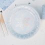 Papptallrikar - Iridescent Snowflake - 8-pack
