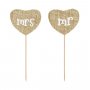 Trtdekorationer - Mr & Mrs - Jute