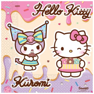 Servetter - Hello Kitty & Kuromi - 33x33 cm - 20-pack