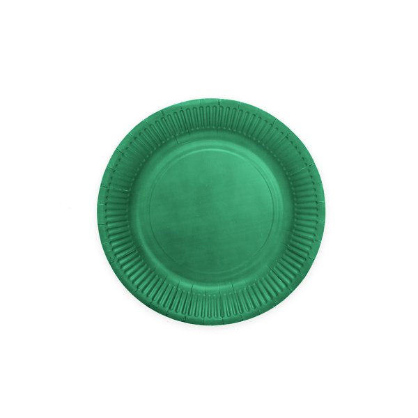Papptallrikar - M�rkgr�na - 18 cm - 8-pack