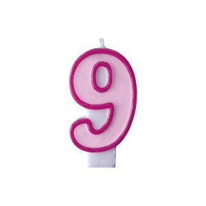 Tårtljus Rosa 9 Tårtljus Rosa 9