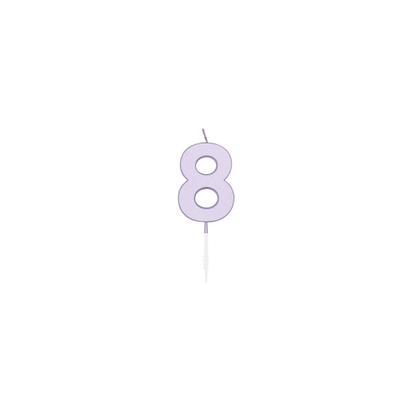 T�rtljus - Pastell Lila - 4,5 cm