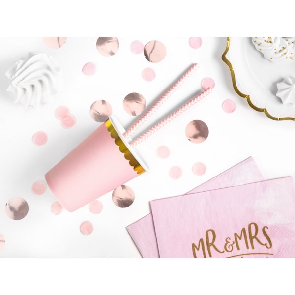 Pappmuggar - Rosa - Guldkant - 6-pack Pappmuggar - Rosa - Guldkant - 6-pack