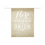 Juteflagga \\\"Here comes the bride\\\"