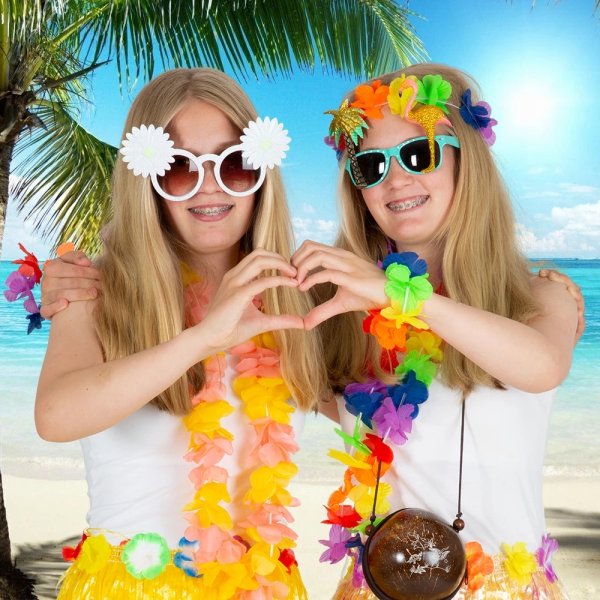 Solglas�gon - Blommor - Vit