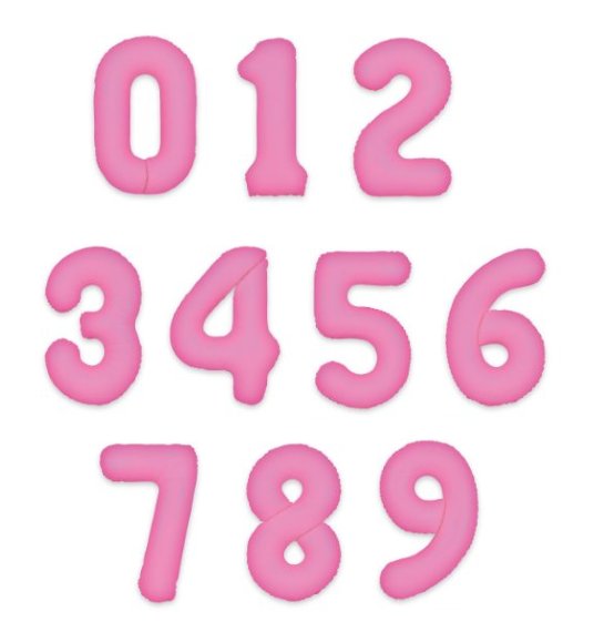 Ballongsiffra - Neon Rosa - 86 cm Ballongsiffra - Neon Rosa - 86 cm