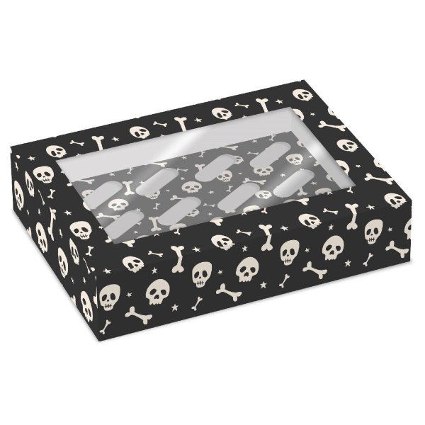 Cupcakebox Halloween Skeleton f�r 12 cupcakes - 2-pack