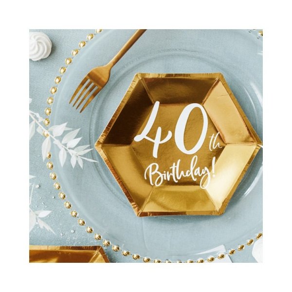 Pappersassietter 40 �r Guld