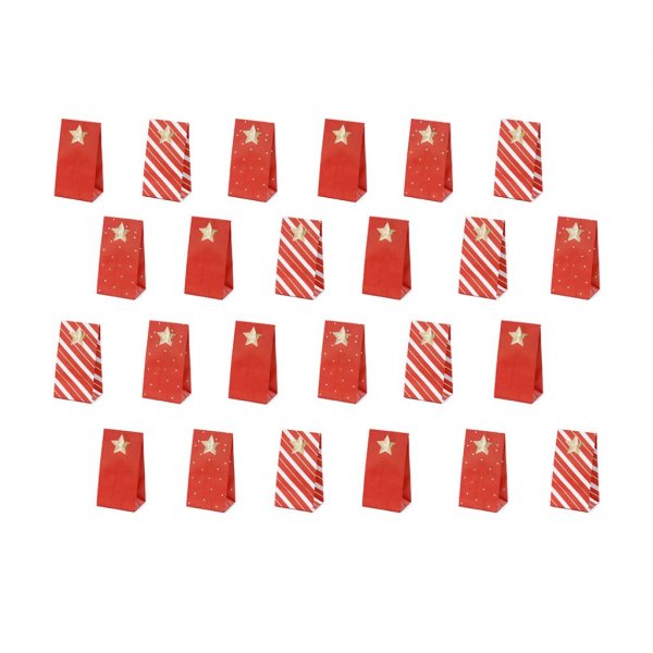 Adventskalender - 24 påsar - Red & Gold Mix Adventskalender - 24 påsar - Red & Gold Mix