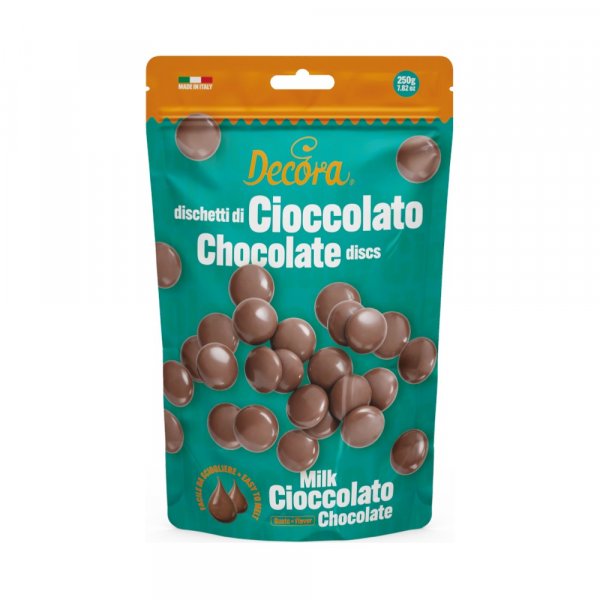 Chocolate Discs - Mjölkchoklad 32% kakao - Decora - 250 g Chocolate Discs - Mjölkchoklad 32% kakao - Decora - 250 g