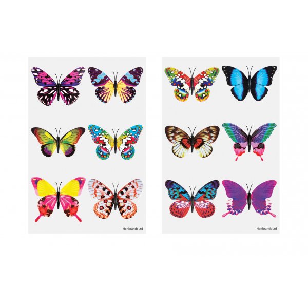 Tatueringar - Fjärilar - 6 st Tatueringar - Fjärilar - 6 st
