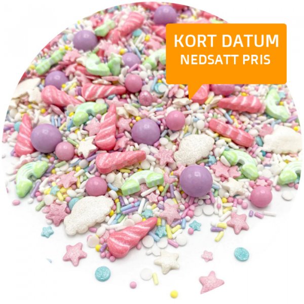 Str�sselmix - Happy Sprinkles - But first, Unicorns - STOR BURK 180 g *KORT DATUM*